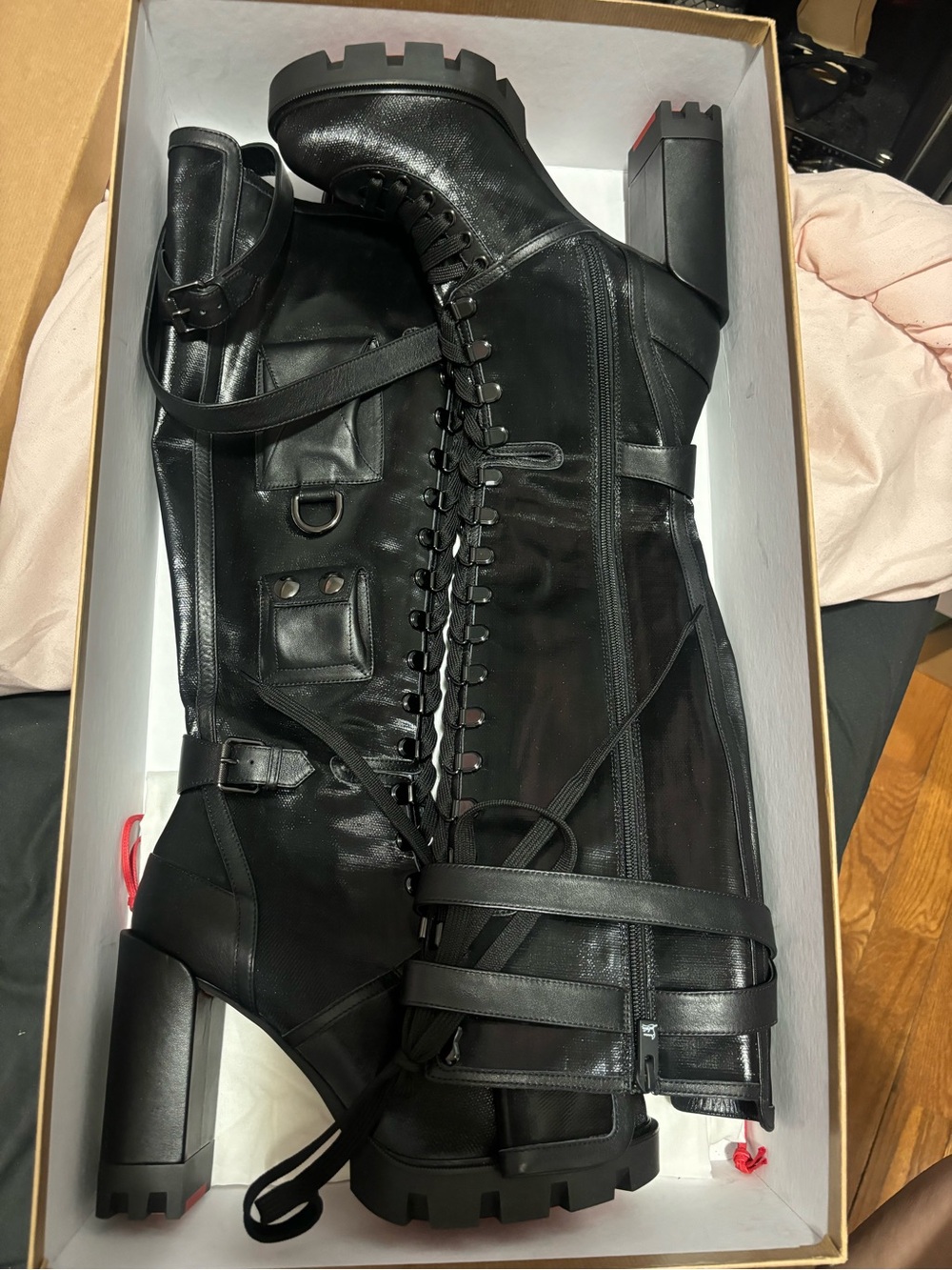 Christian Louboutin Sand and Glory 100mm size 41.5 black